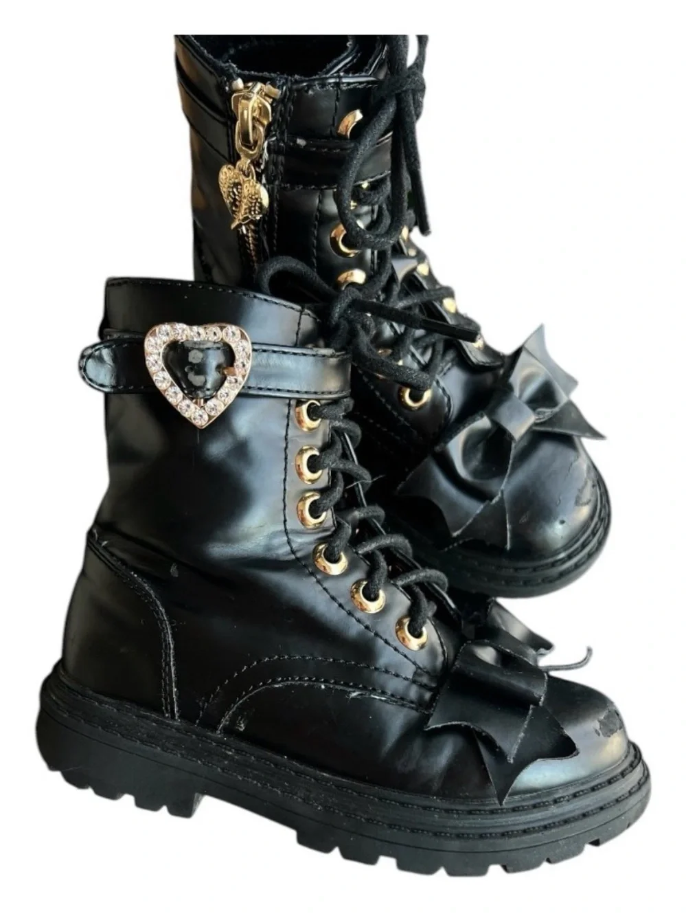 Angel face size 27 Ingrid Bow Boots Black